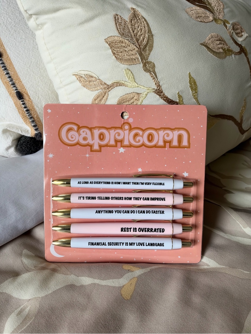 Capricorn Zodiac 5 Pen Set Funny Astrology Gift